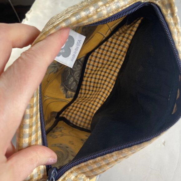 Vintage Nordic House Designs  Sling Backpack Floral Yellow Blue Coated Canvas main image 5
